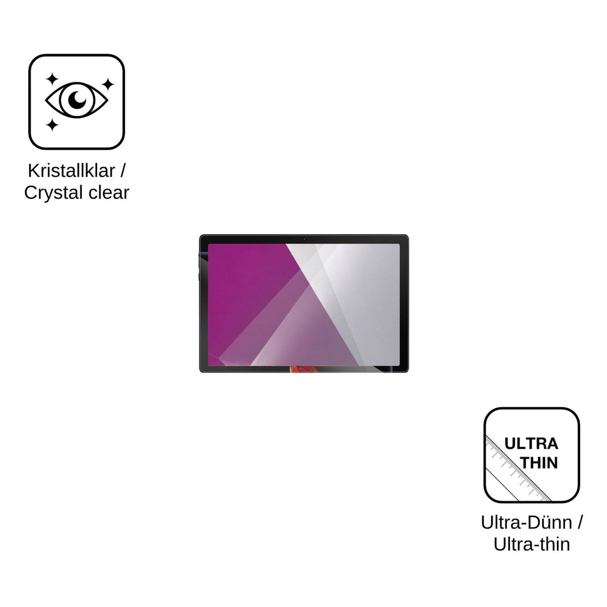 2x Screen Protector for Yicty Android 14 Tablet 10,1 Inch Protection Crystal Clear dipos