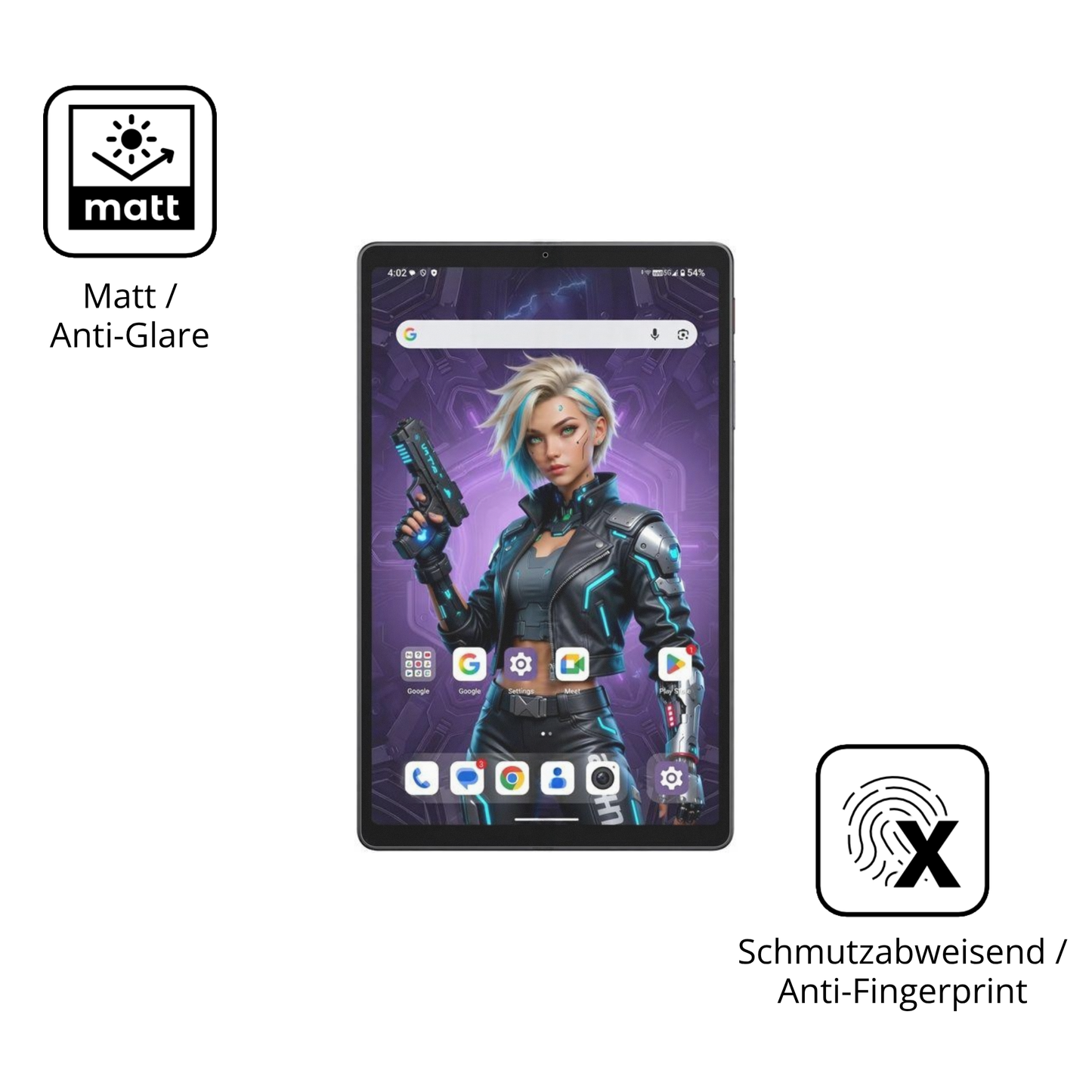 Dünne und entspiegelnde Folie passend zugeschnitten für Alldocube iPlay 80 mini Ultra