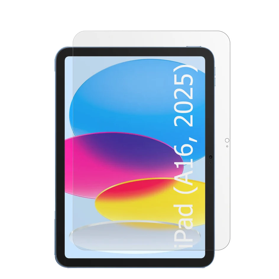 Dünne und entspiegelnde Folie passend zugeschnitten für Apple iPad 11 Zoll A16 11. Gen 2025