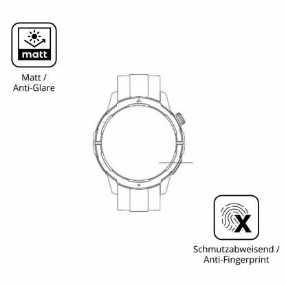 Dünne und entspiegelnde Folie passend zugeschnitten für Beafon Smartwatch 601