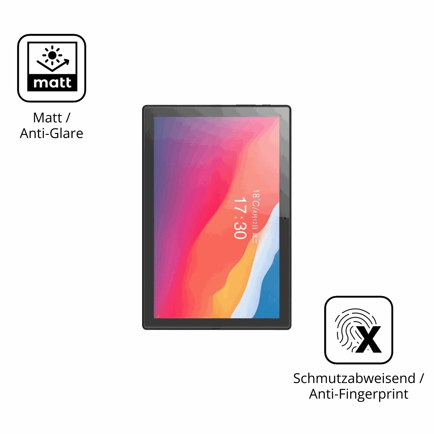 Dünne und entspiegelnde Folie passend zugeschnitten für Crelander T30 Pro