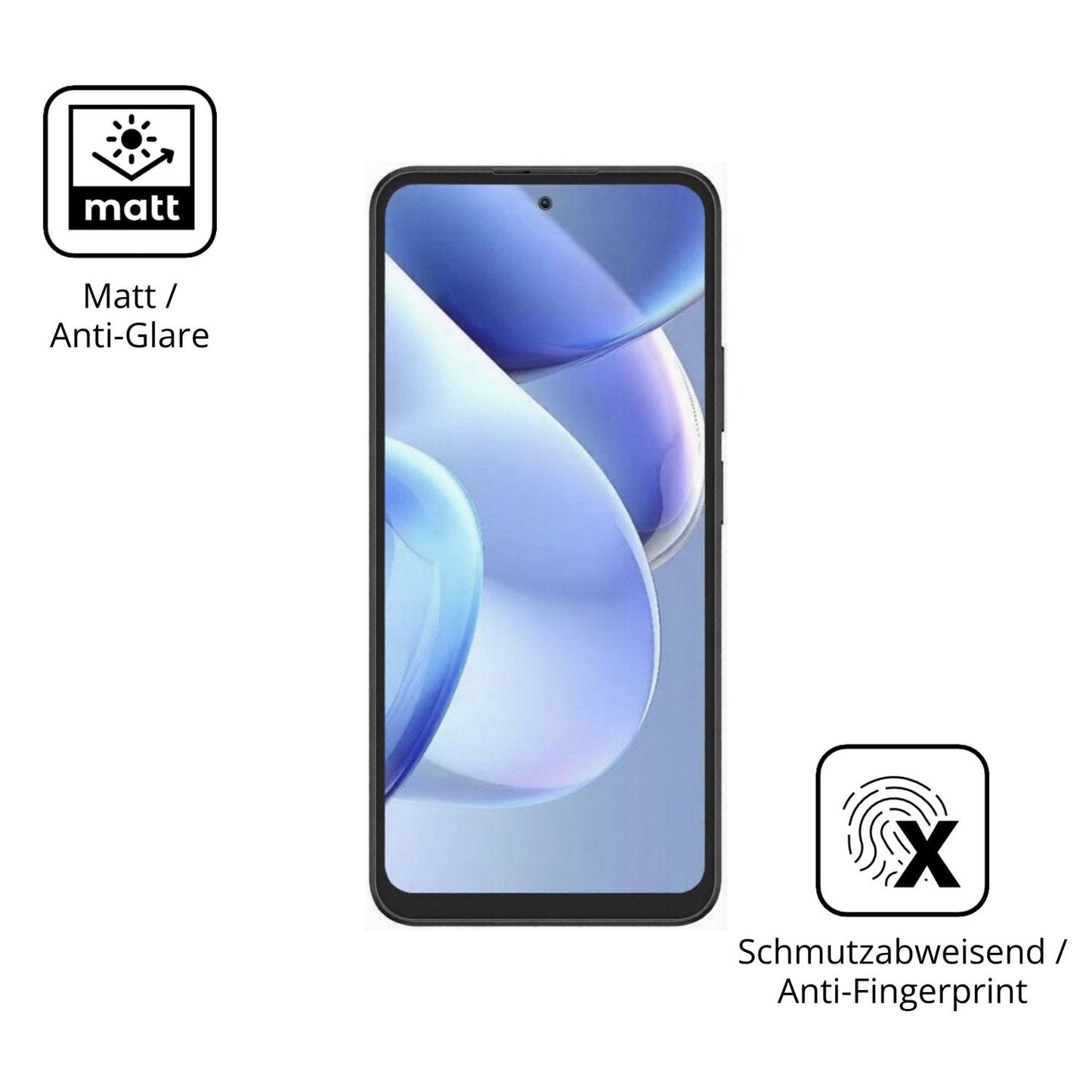 Dünne und entspiegelnde Folie passend zugeschnitten für Doogee B10 Pro