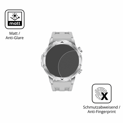 Dünne und entspiegelnde Folie passend zugeschnitten für FitVigor Smartwatch 1.53 Zoll