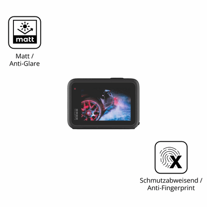 Dünne und entspiegelnde Folie passend zugeschnitten für GoPro HERO9