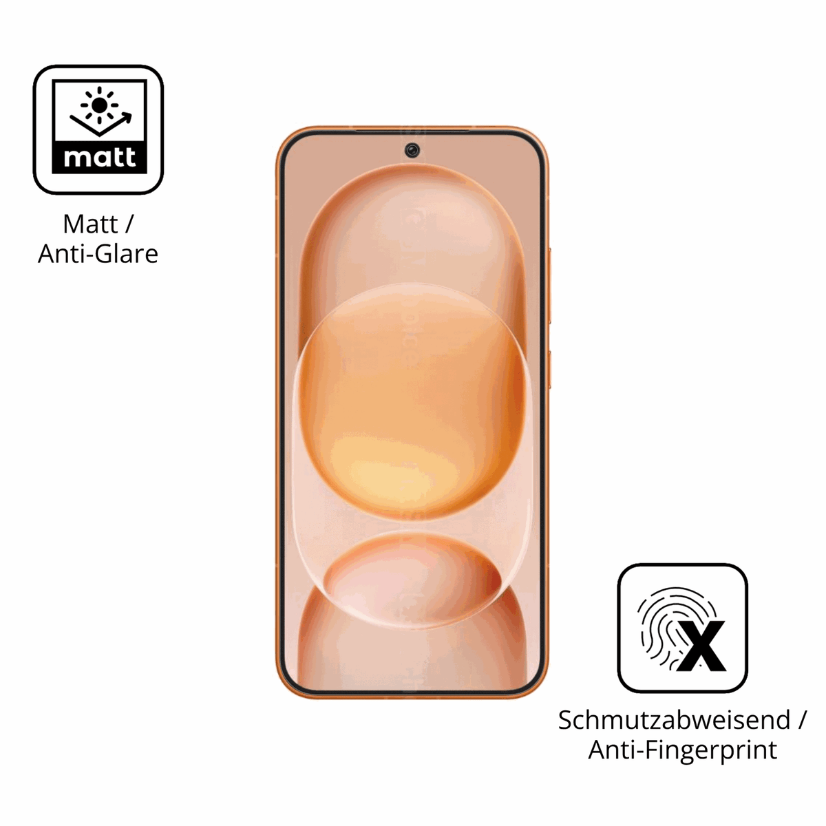 D�nne und entspiegelnde Folie passend zugeschnitten f�r Honor Magic8 Pro Air