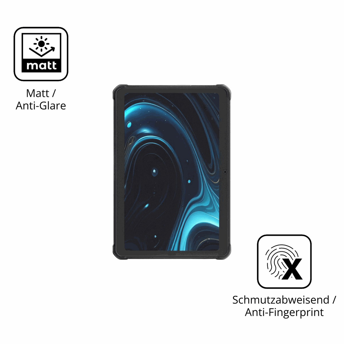 D�nne und entspiegelnde Folie passend zugeschnitten f�r Hotwav R10 Pro