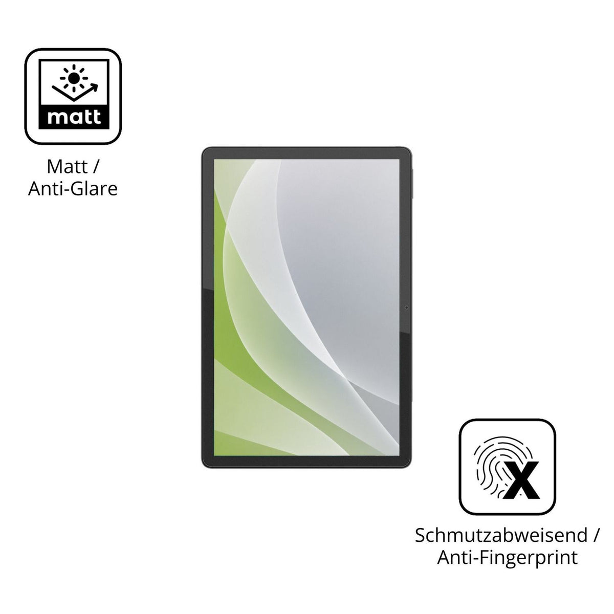 Dünne und entspiegelnde Folie passend zugeschnitten für HTC Tab AT01 Plus