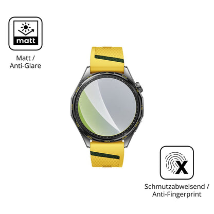 Dünne und entspiegelnde Folie passend zugeschnitten für Huawei Watch GT 7 46 mm