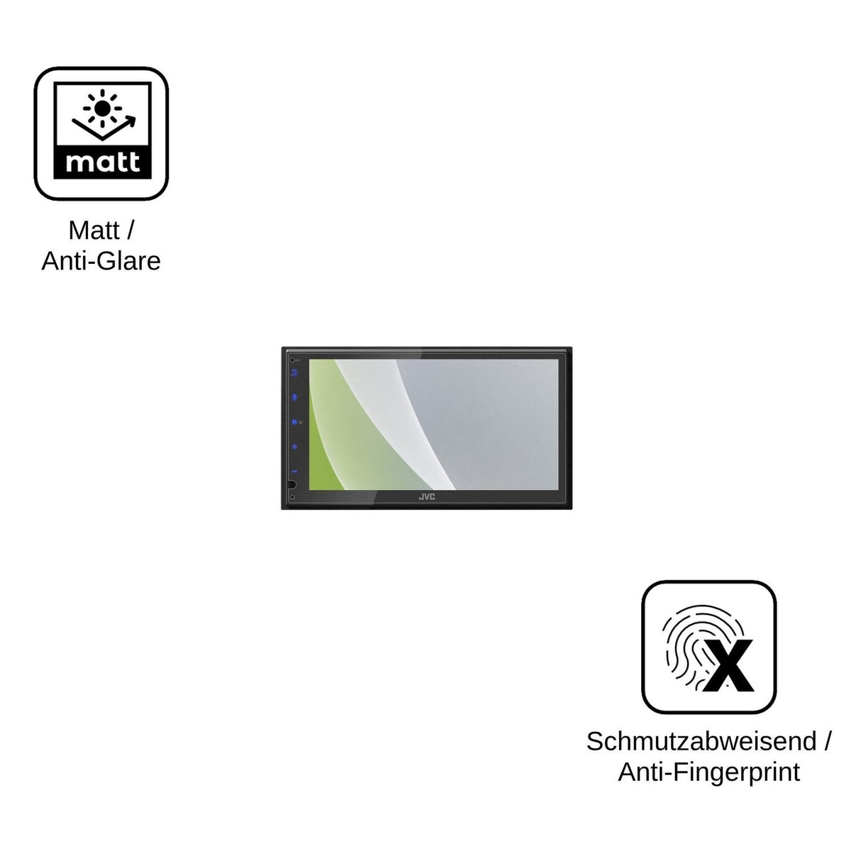 2x Screen Protector for JVC KW-M593BT Protection Anti Glare dipos