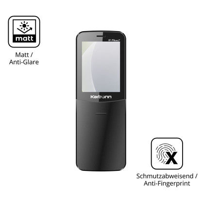 Dünne und entspiegelnde Folie passend zugeschnitten für Karbonn K Phone 7