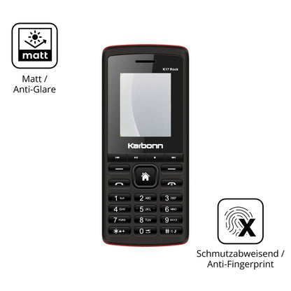 Dünne und entspiegelnde Folie passend zugeschnitten für Karbonn K17 Rock