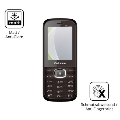 Dünne und entspiegelnde Folie passend zugeschnitten für Karbonn K24 Music