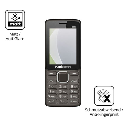 Dünne und entspiegelnde Folie passend zugeschnitten für Karbonn K24 Plus