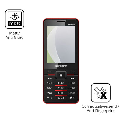 Dünne und entspiegelnde Folie passend zugeschnitten für Karbonn K4000 Plus