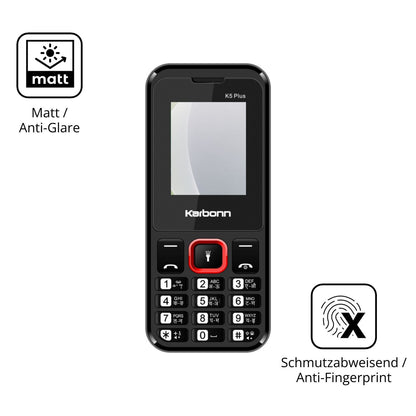 Dünne und entspiegelnde Folie passend zugeschnitten für Karbonn K5 Plus