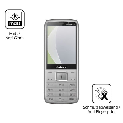 Dünne und entspiegelnde Folie passend zugeschnitten für Karbonn K888 Metal