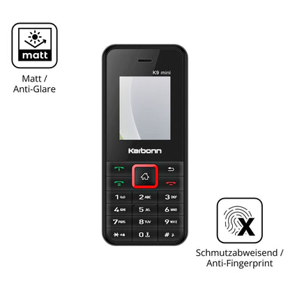 Dünne und entspiegelnde Folie passend zugeschnitten für Karbonn K9 Mini