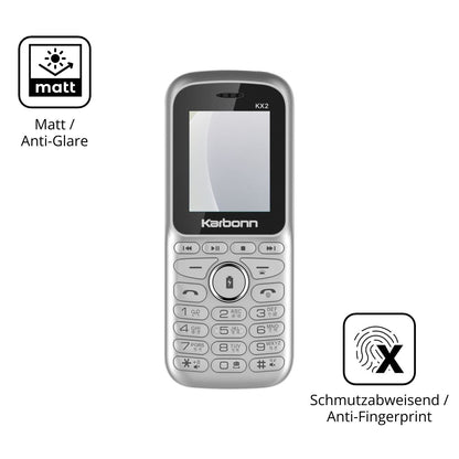 Dünne und entspiegelnde Folie passend zugeschnitten für Karbonn KX2