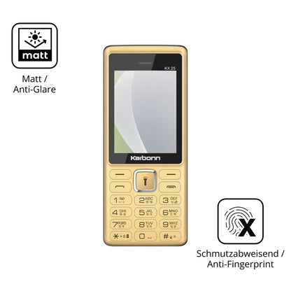Dünne und entspiegelnde Folie passend zugeschnitten für Karbonn KX25