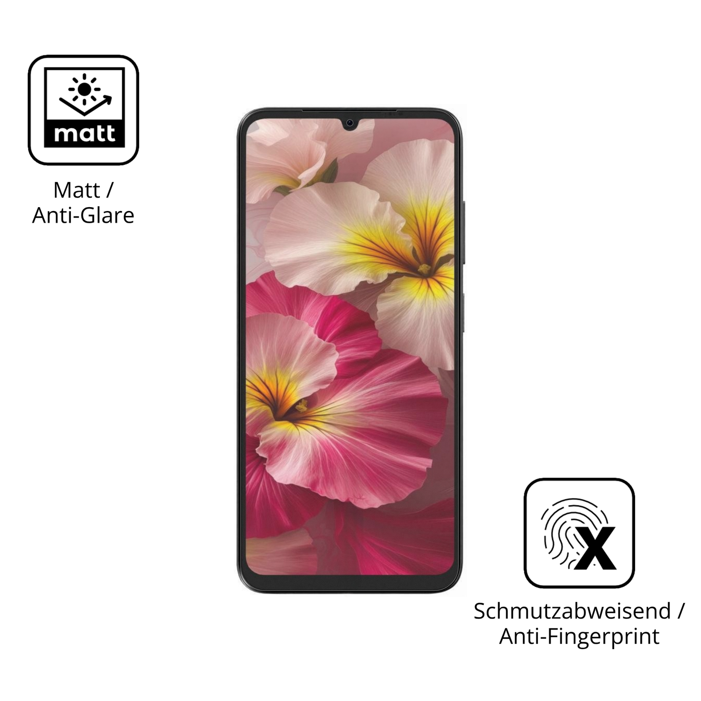 Dünne und entspiegelnde Folie passend zugeschnitten für Lava Bold N2 Lite