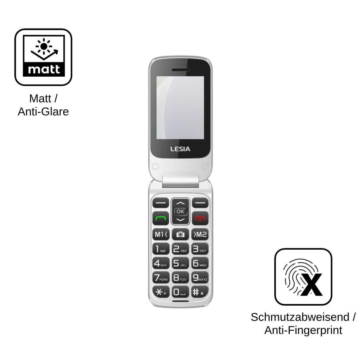 4x Screen Protector for LESIA F1 Protection Anti Glare dipos