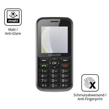 Dünne und entspiegelnde Folie passend zugeschnitten für Logicom Posh S85