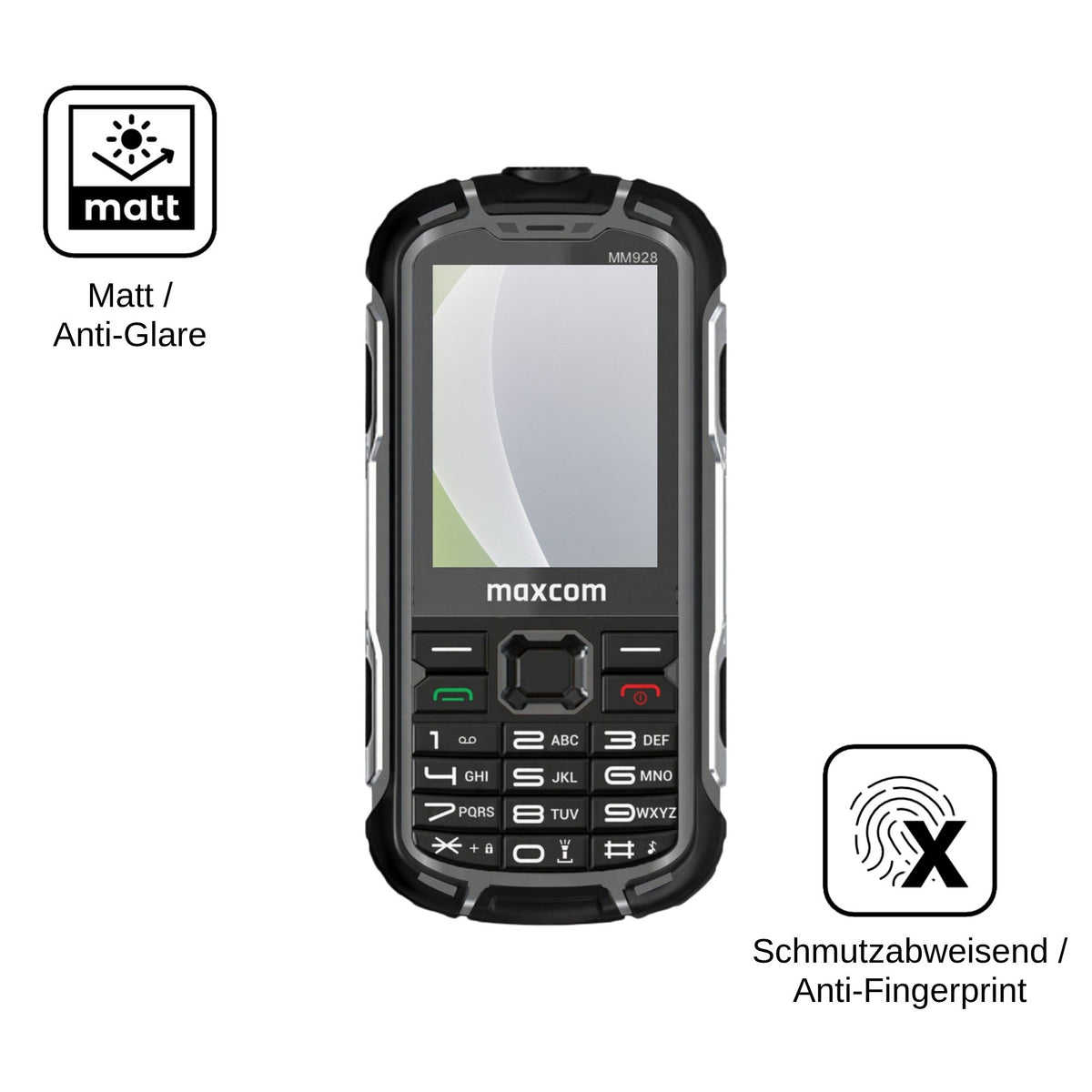 4x Screen Protector for MaxCom MM928 4G Protection Anti Glare dipos