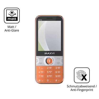 Dünne und entspiegelnde Folie passend zugeschnitten für Maxvi X910