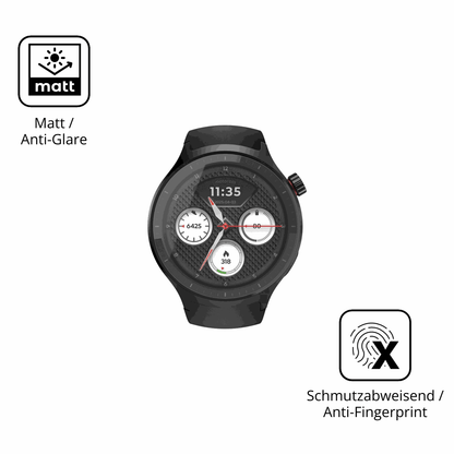 Dünne und entspiegelnde Folie passend zugeschnitten für Motorola Moto Watch 2026 1.43 Zoll