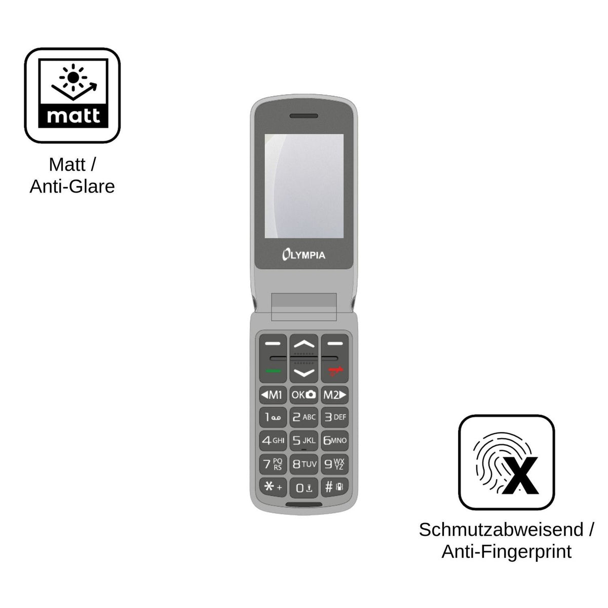 4x Screen Protector for Olympia Style Duo 4G Protection Anti Glare dipos