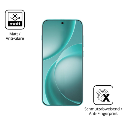 Dünne und entspiegelnde Folie passend zugeschnitten für Oppo Find X9s Pro