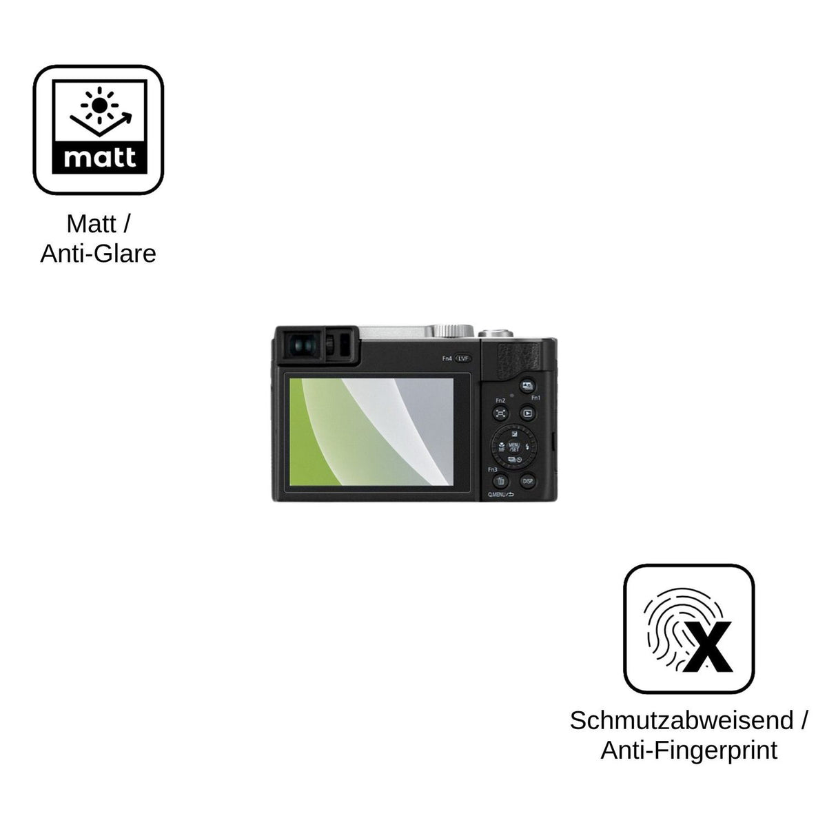 4x Screen Protector for Panasonic Lumix DC-TZ96 Protection Anti Glare dipos