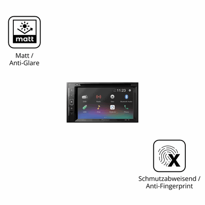 Dünne und entspiegelnde Folie passend zugeschnitten für Pioneer DMH-A240DAB