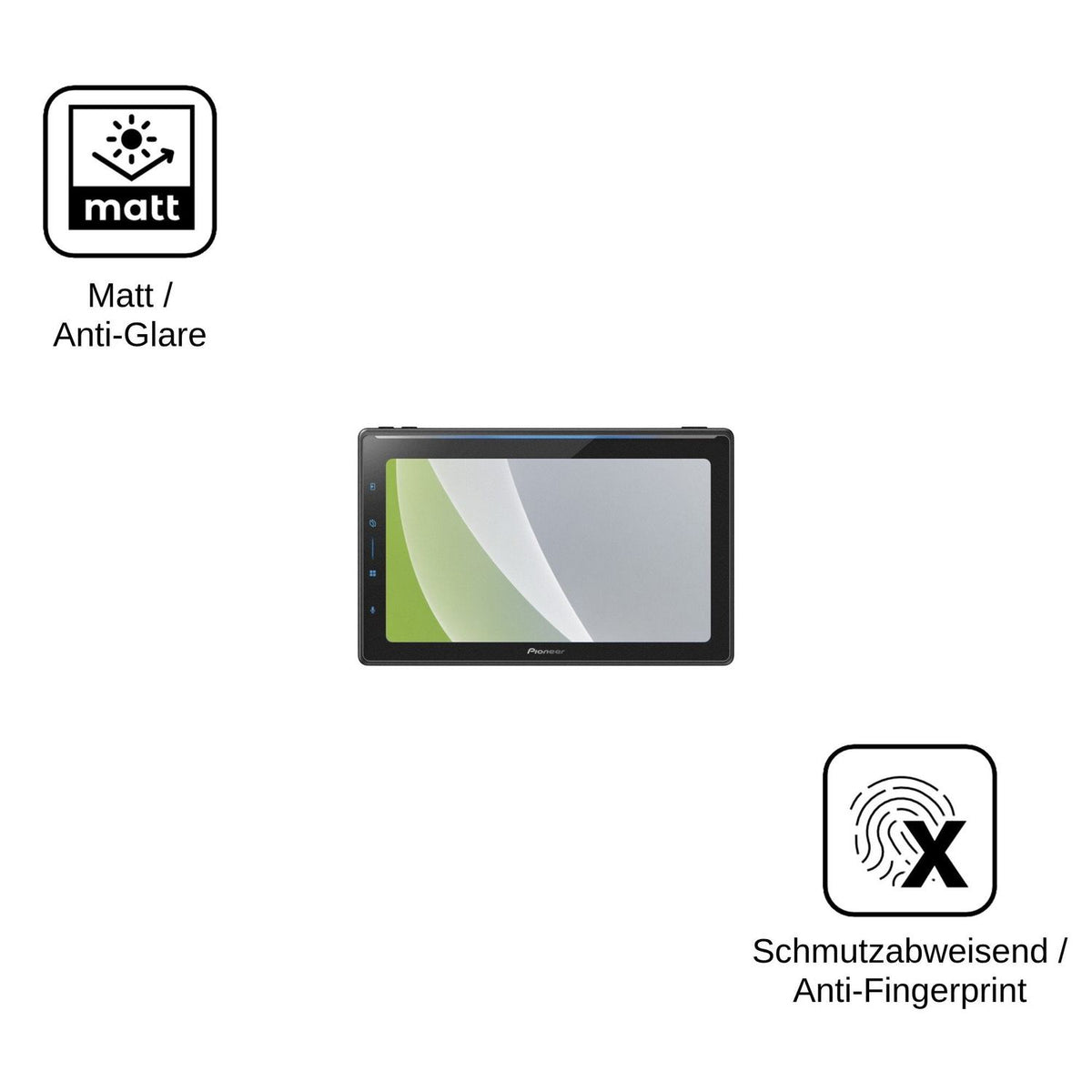 2x Screen Protector for Pioneer SPH-EVO107DAB-C-D7 Protection Anti Glare dipos