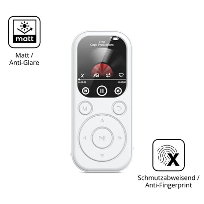 Dünne und entspiegelnde Folie passend zugeschnitten für RWSRW MP301-BS MP3-Player