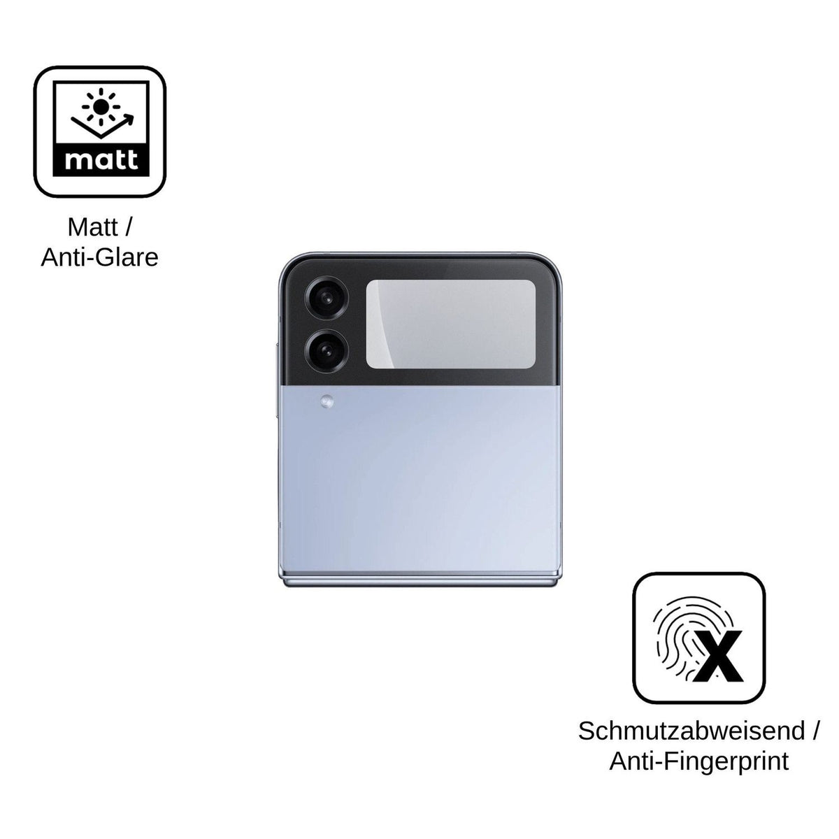 4x Screen Protector for Samsung Galaxy Z Flip4 5G Outside Protection Anti Glare dipos