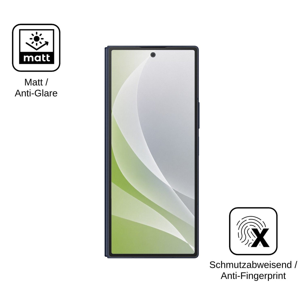 4x Screen Protector for Samsung Galaxy Z Fold6 Outside Protection Anti Glare dipos