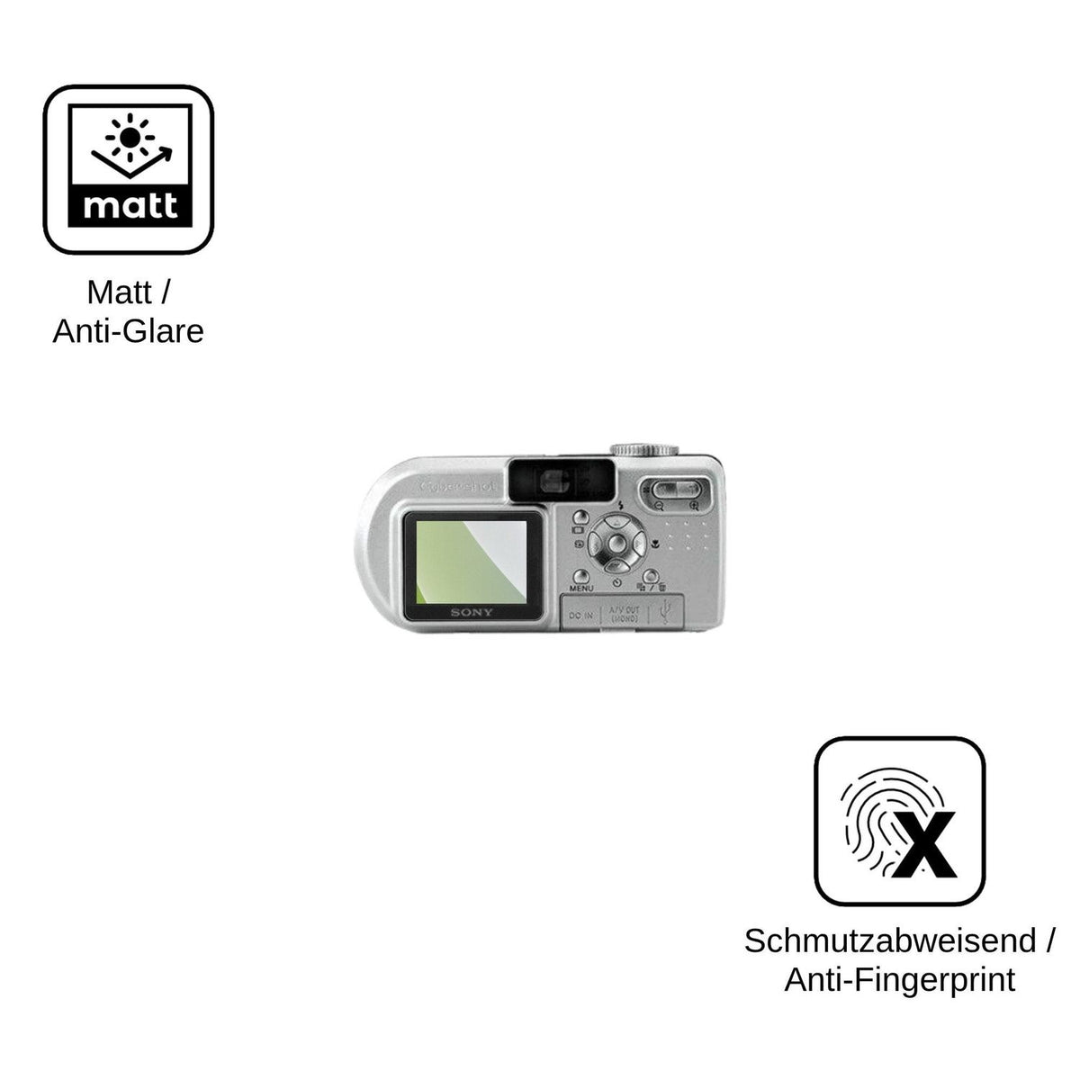 4x Screen Protector for Sony Cyber-Shot DSC-P8 Protection Anti Glare dipos