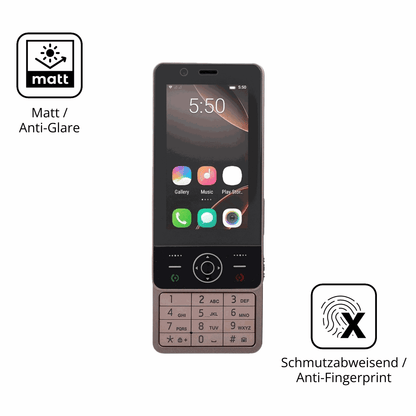 Dünne und entspiegelnde Folie passend zugeschnitten für Sxhlseller Slide Phone
