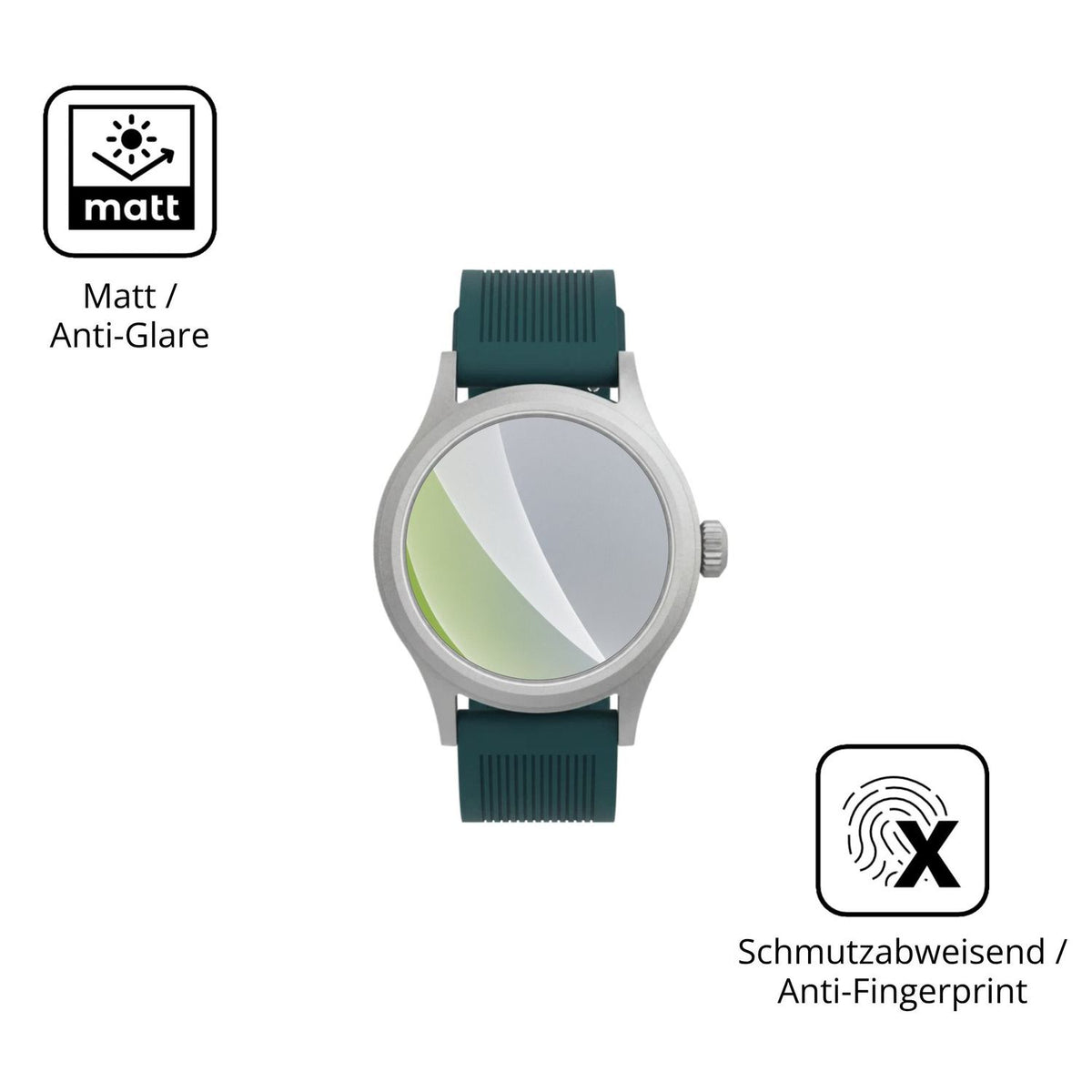 Dünne und entspiegelnde Folie passend zugeschnitten für Timex Peanuts x Expedition Scout