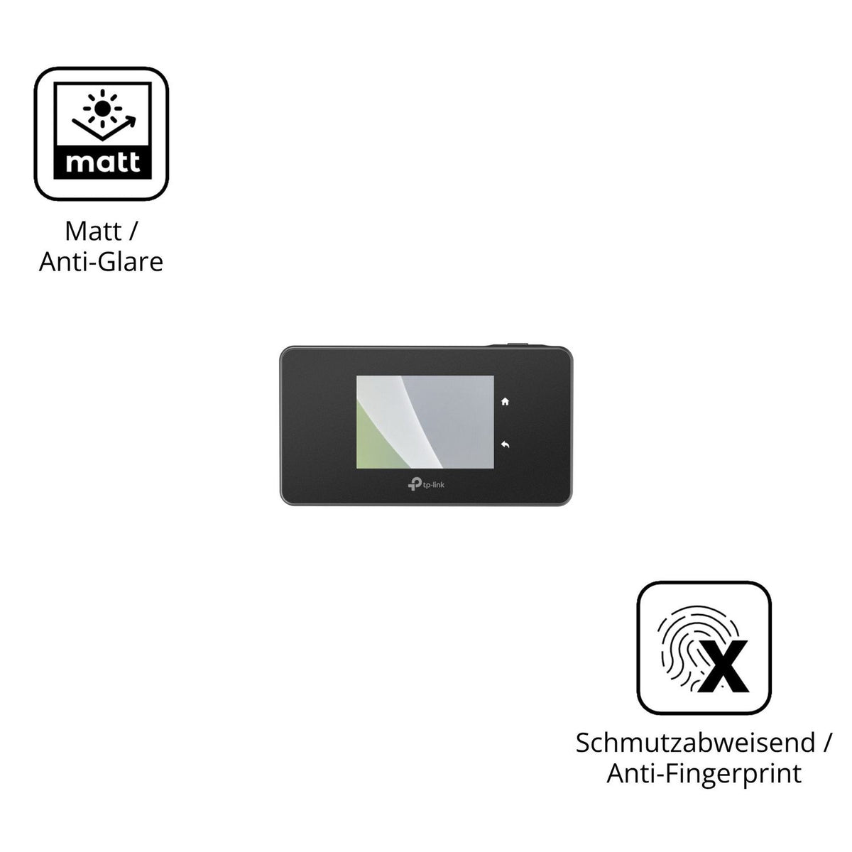 Dünne und entspiegelnde Folie passend zugeschnitten für TP-Link M8550