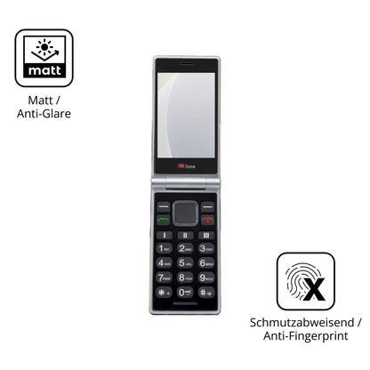Dünne und entspiegelnde Folie passend zugeschnitten für TTfone TT990 4G