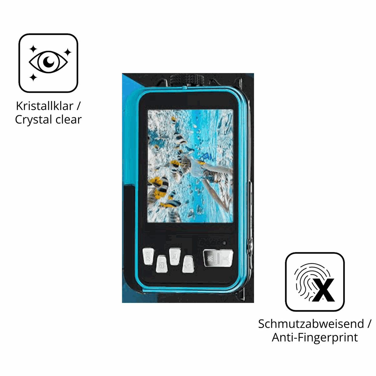 Flexible TPU-Folie passend zugeschnitten für AgfaPhoto Realishot WP8000, vollständige Abdeckung