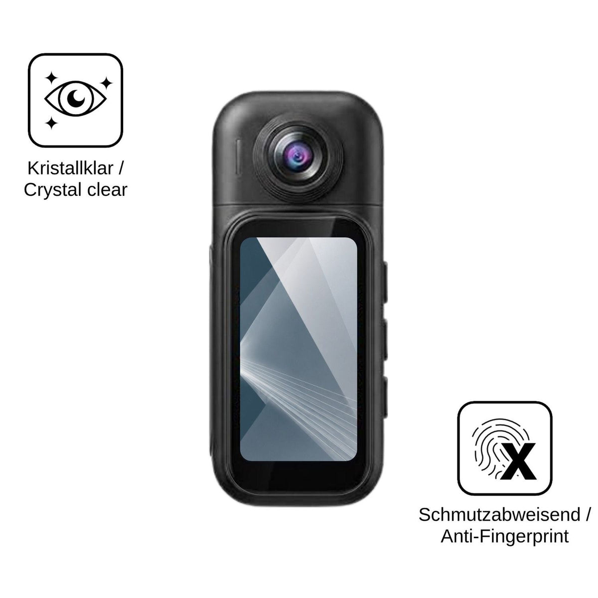 2x Screen Protector for AIKER H91 Action Cam Flexible Glass 9H dipos