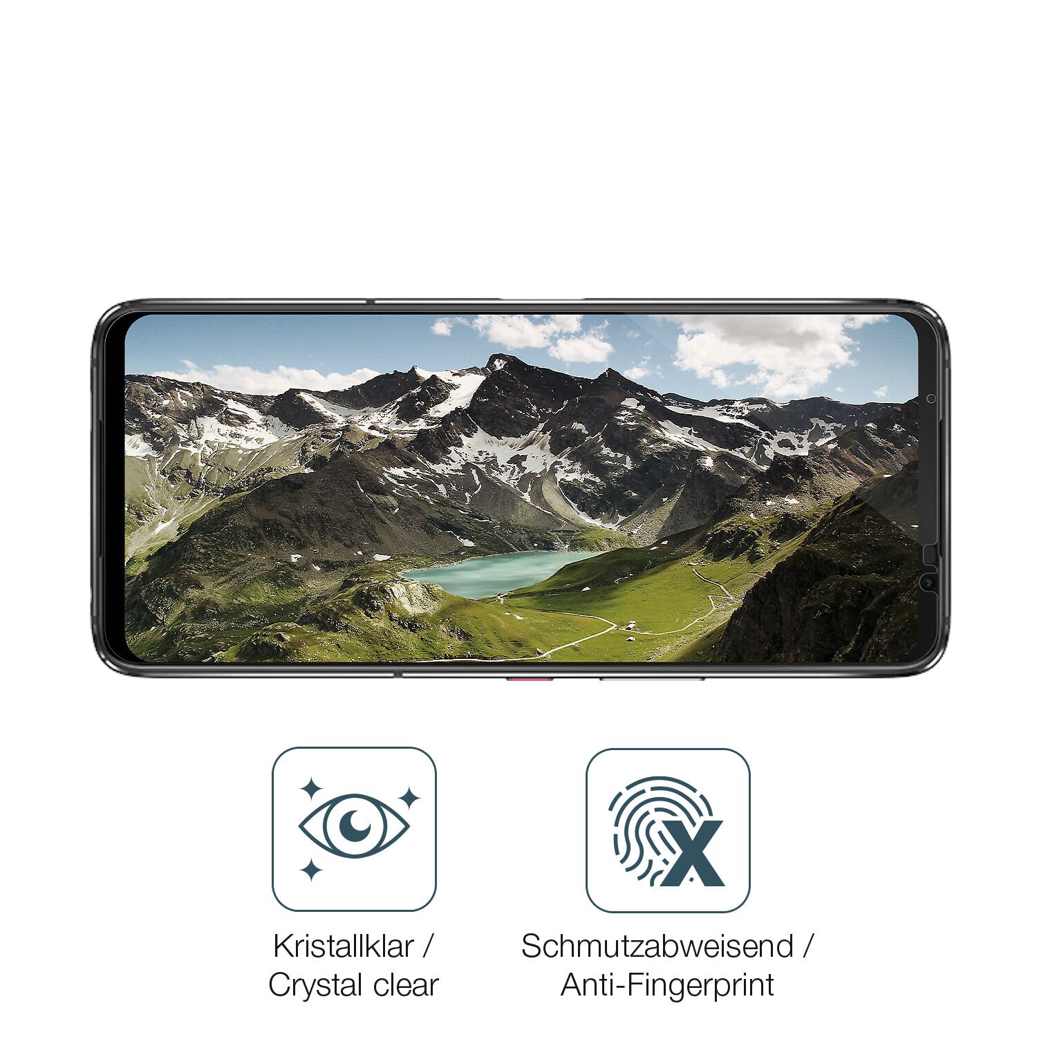 Flexible TPU-Folie passend zugeschnitten für Asus ROG Phone 7, vollständige Abdeckung