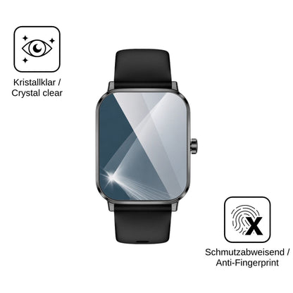 2x Screen Protector for Beafon Smartwatch 103 Flexible Glass 9H dipos