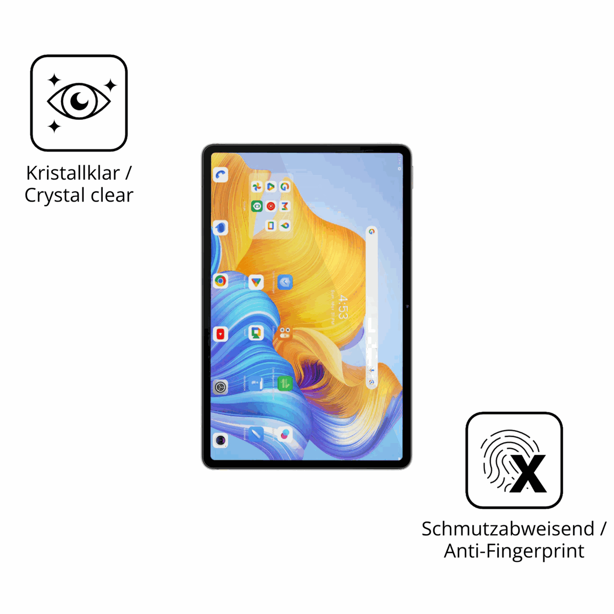Flexible TPU-Folie passend zugeschnitten f�r Blackview Oscal Elite 1 12.1 Zoll, vollst�ndige Abdeckung