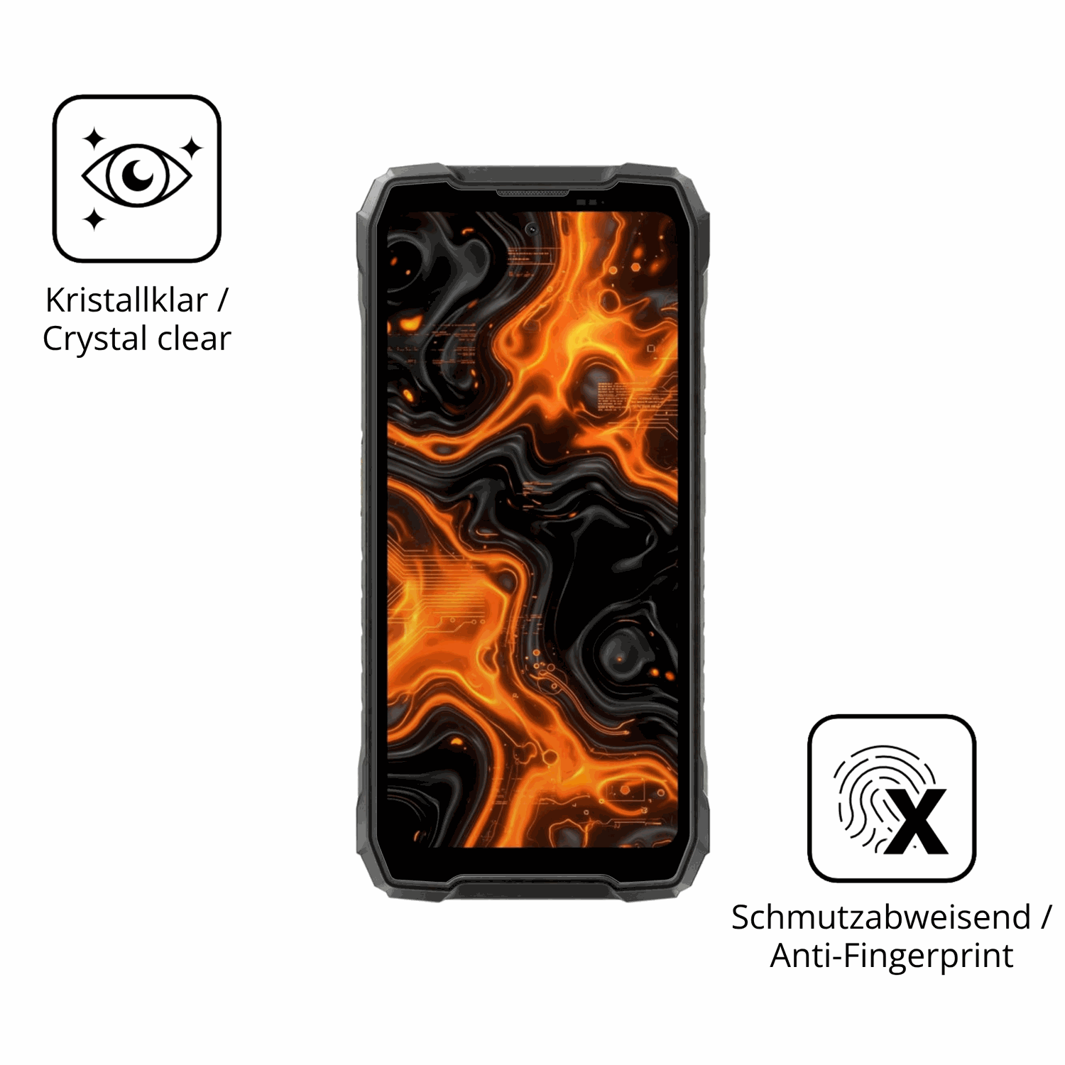 Flexible TPU-Folie passend zugeschnitten für Blackview Rock 5, vollständige Abdeckung
