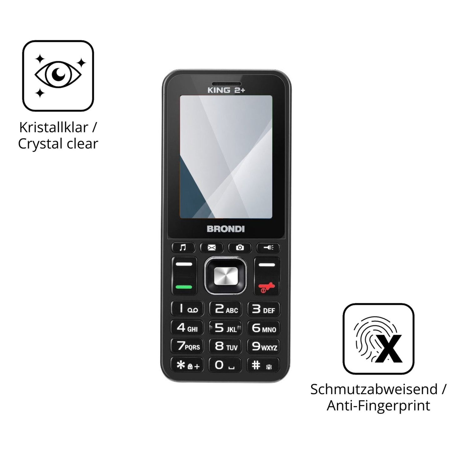 Flexible TPU-Folie passend zugeschnitten für Brondi King 2 Plus, vollständige Abdeckung