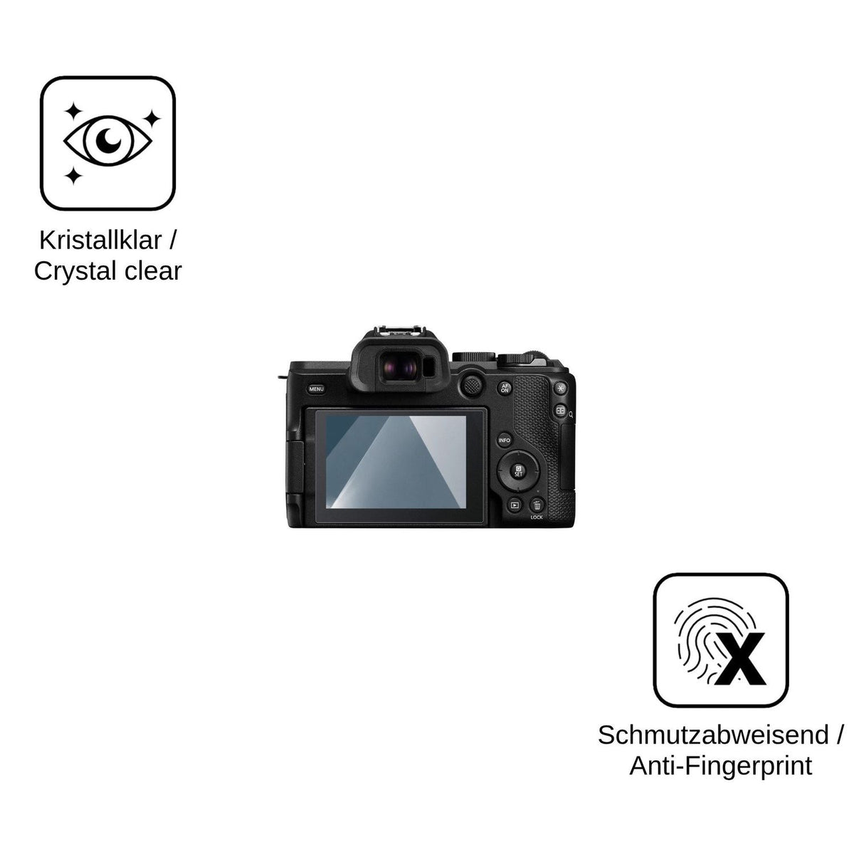 2x Screen Protector for Canon EOS R8 Mark II Flexible Glass 9H dipos